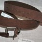 ELIE TAHARI BROWN GENUINE LEATHER CLASSIC DRESS  BELT BRASS BUCKLE 38 XL
