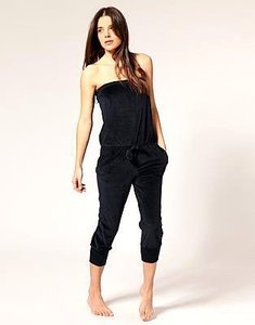 MARC BY MARC JACOBS VELOUR JUMPSUIT BANDEAU TOP PANTS SWIMWEAR COVER UP P