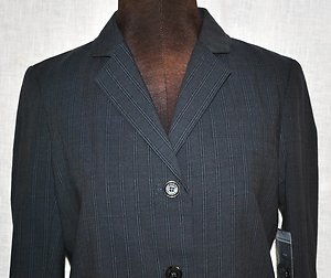 MARC BY MARC JACOBS WOOL COTTON PINSTRIPE GRAY CLASSIC SUIT JACKET BLAZER 6