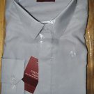 ALFANI LIGHT GRAY STRETCH FABRIC FITTED EASY CARE DRESS SHIRT 17 34/35