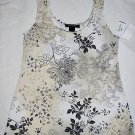 JOSIE NATORI FLORAL PRINT SHEER SLEEPWEAR TOP CAMISOLE M $130