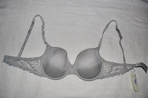 MALIZIA LA PERLA SEXY UNDERWIRE GRAY LINGERIE BRA 32 C