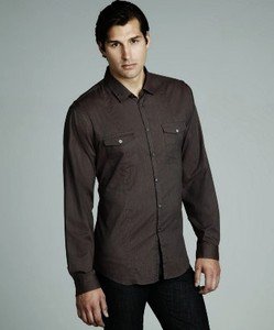 JOHN VARVATOS PLUM TREND BOTTON DOWN LIGHT COTTON CASUAL SHIRT L
