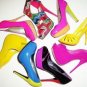 GUESS COLOR BLOCK MULTI COLOR KATELL PATENT PLATFORM HEELS SHOES SANDALS 10/US