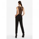 BCBG LIAM TAILORED LACE BACK SILK RUNWAY DRESS JUMPSUIT ROMPER TOP PANTS SUIT M