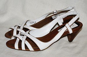 COLE HAAN NIKE AIR PAISY LEATHER HEELS SLINGBACK SUMMER SHOES SANDALS 10/US