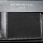 $85 JOHN VARVATOS BIFOLD BLACK CANVAS LEATHER WALLET CARDHOLDER FOR MEN