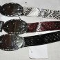 GUESS LERGE BUCKLE WITH RHINESTONES SNAKE SKIN REPTILE STUDDED WOMENS BELT