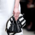 BURBERRY PRORSUM RUNWAY NOVA CHECK TASSEL CROSS BODY CLUTCH BAG PURSE HANDBAG