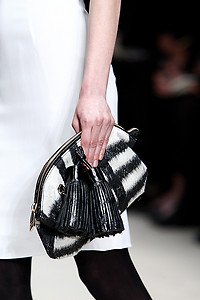 BURBERRY PRORSUM RUNWAY NOVA CHECK TASSEL CROSS BODY CLUTCH BAG PURSE HANDBAG