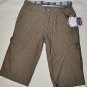 ENGLISH LANDRY ALDERLEY EDGE TAN STRIPED EMBROIDERED SHORTS JEANS PANTS 32