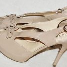 GUESS PATENT BEIGE BOW HIGH HIDDEN PLATFORM HEELS SHOES 9.5/US