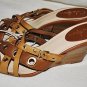 $178 COLE HAAN NIKE AIR WHITNEY BEIGE GROMMET SUMMER SHOES SANDALS SLIDES 9/US