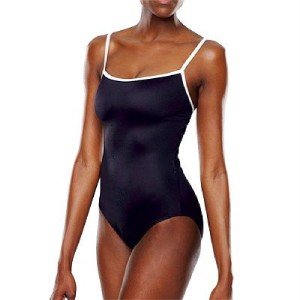 NAUTICA 1 PIECE BLACK BLUE TRIM SPORT SEXY SWIMWEAR BATHING BEACH SWIMSUIT 12