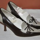 CHANEL RARE BEIGE BOW CLASSIC LINEN  HEELS PUMPS SHOES 38.5