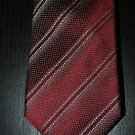 LANVIN Burgundy Stiped DressClassic  Neck Tie Silk Made in France