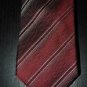 LANVIN Burgundy Stiped DressClassic  Neck Tie Silk Made in France
