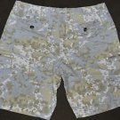 MICHAEL KORS CAMOUFLAGE MILITARY CARGO LINEN COTTON SUMMER SHORTS PANTS 36