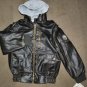 HAWKE&CO OUTFITTER FAUX LEATHER HOODED HOODIE BOMBER JACKET COAT W/HOOD 14-16