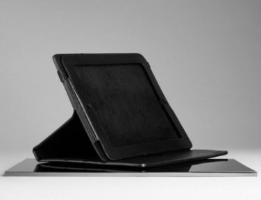 BURBERRY GRAIN LEATHER LONDON BLACK MENS iPad Case Cover Pocket $425