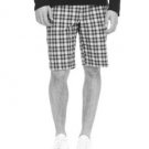 MICHAEL KORS PLAID CHECK BLACK AND WHITE SUMMER SHORTS PANTS 36