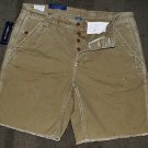 POLO RALPH LAUREN DRILL KHAKI DISTRESSED DESTROYED SHORTS JEANS PANTS 36