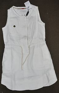 BURBERRY BABY GIRL NOVA CHECK LINEN BLEND SUMMER DELIGHT ZIPPER DRESS 5Y