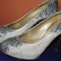STUART WEITZMAN REAL PYTHON SNAKE SKIN HIDDEN PLATFORM SHOES STACKED HEELS 9.5