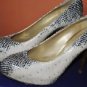 STUART WEITZMAN REAL PYTHON SNAKE SKIN HIDDEN PLATFORM SHOES STACKED HEELS 9.5
