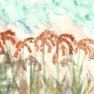 Coqueiros no mato - 7x5 Unframed watercolor