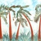 Coqueiros parados - 7x5 Unframed watercolor