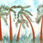 Coqueiros parados - 7x5 Unframed watercolor