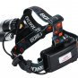 3 CREE XM-L T6 LED Head Lamp - 3800 Lumens, Adjustable Head Strap, Battery Charger, Weatherproof