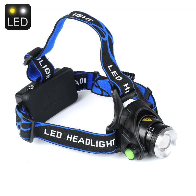 CREE T6 Head Lamp - 1200 Lumen, 3 Light Settings, Adjustable Head Strap, Weatherproof