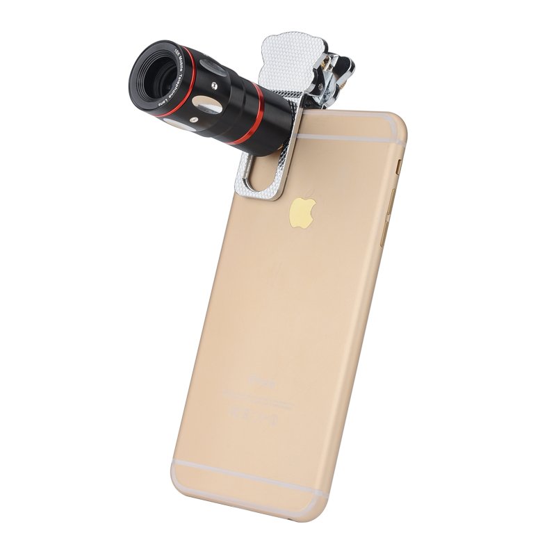 Universal 4-in-1 Cell Phone Lens Kit X10 Telescopic Lens, Fisheye Lens, Macro Lens, Wide Angle Lens