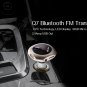 Q7 Bluetooth FM Transmitter - CVC Technology, LED Display, 32GB Micro SD Support, 2.5Amp USB Out