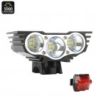 CREE XM-L U2 Bike Light Kit "RoadRunner II" - 5000 Lumen Front Light, Rear Light, Quick Fitting