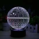 Star Wars Death Star 3D LED Lamp - Holographic Lamp, 2 Light Modes, 7 Colors.