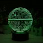 Star Wars Death Star 3D LED Lamp - Holographic Lamp, 2 Light Modes, 7 Colors.