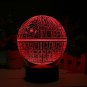 Star Wars Death Star 3D LED Lamp - Holographic Lamp, 2 Light Modes, 7 Colors.