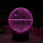 Star Wars Death Star 3D LED Lamp - Holographic Lamp, 2 Light Modes, 7 Colors.