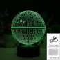 Star Wars Death Star 3D LED Lamp - Holographic Lamp, 2 Light Modes, 7 Colors.