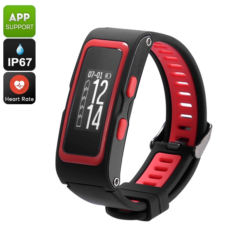 Fitness Tracker Bracelet Heart Rate, Pedometer, GPS, Waterproof, Real-Height, Pressure, Temperature