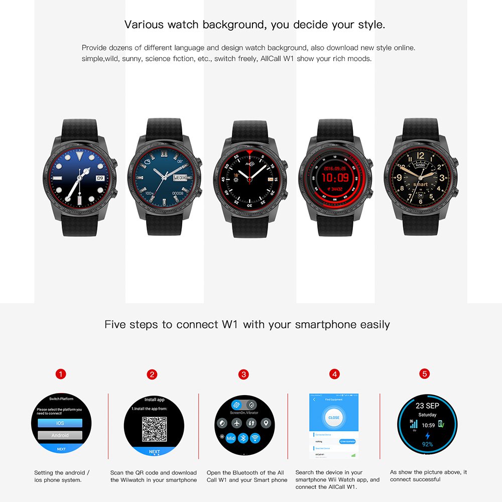 all call w1 smart watch