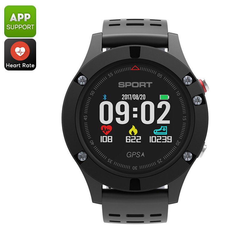 No.1 F5 Bluetooth Watch - Pedometer, Sleep, Heart Rate, Barometer, Thermometer, Altimeter, IP67, APP