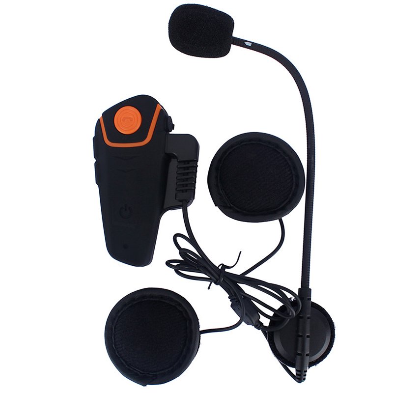 Motorcycle Headset - 1000m Range, Bluetooth, Handsfree Calls, FM Radio, GPS Connect, 450mAh Battery