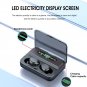 F9 TWS bluetooth 5.0 Graphene Earphone Stereo Digital Display Wireless Headset With 1200mAh
