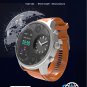 Sport Smart Watch Stainless Steel Fitness Activity Tracker IP68 Waterproof Smartwatch Silver&Blue