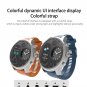 Sport Smart Watch Stainless Steel Fitness Activity Tracker IP68 Waterproof Smartwatch Silver&Blue
