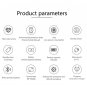 Sport Smart Watch Stainless Steel Fitness Activity Tracker IP68 Waterproof Smartwatch Black